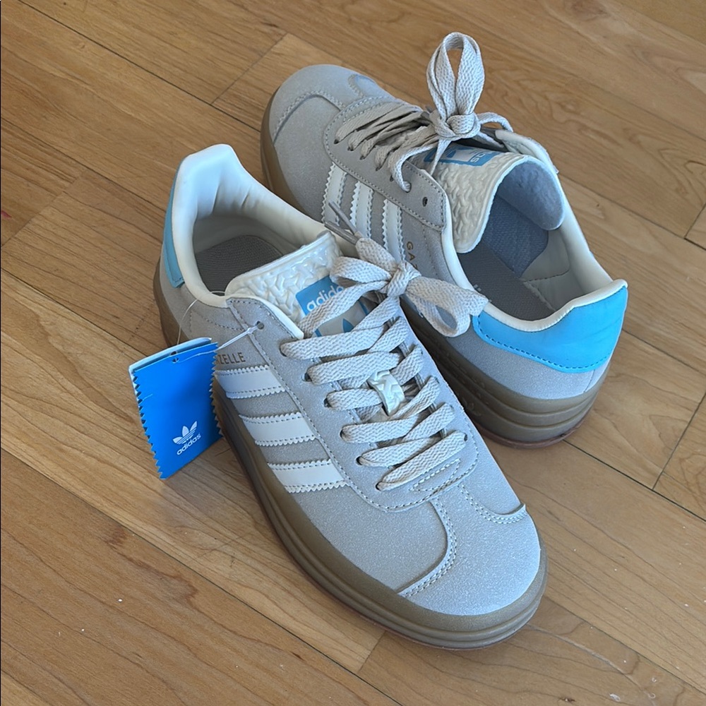 Adidas Gray and Blue Sneakers
